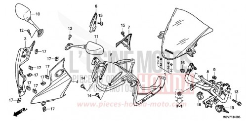 UPPER COWL CBR600FB de 2011